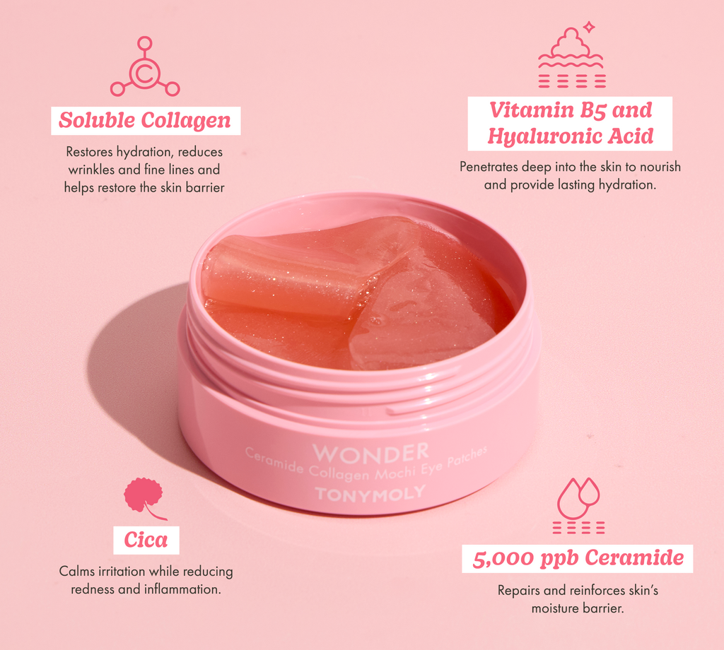 Collagen + Ceramide Mochi Eye Patches – TONYMOLY USA