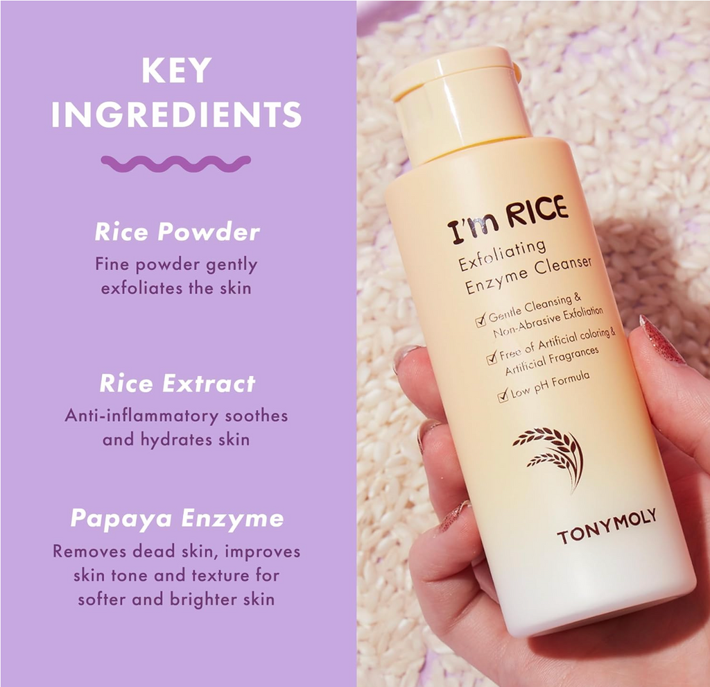 I'm Rice Exfoliating Enzyme Powder Cleanser – TONYMOLY USA I'm Rice Exfoliating Enzyme Powder Cleanser – TONYMOLY USA